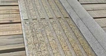 黄山黄金麻盲道石 盲条