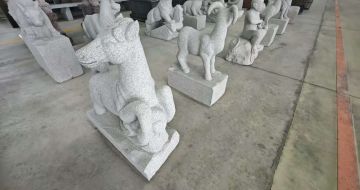 黄山芝麻白雕刻 十二生肖 异形雕刻