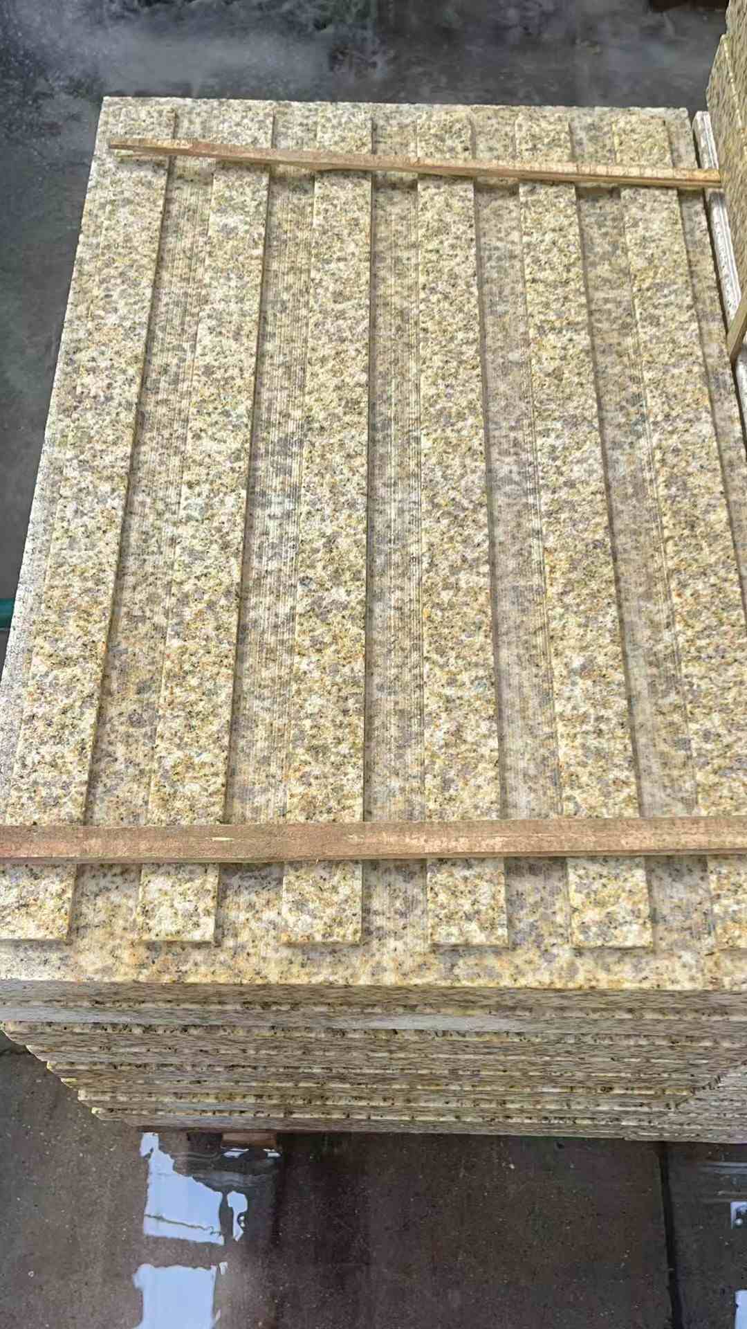 黄山黄金麻盲道 石材盲道