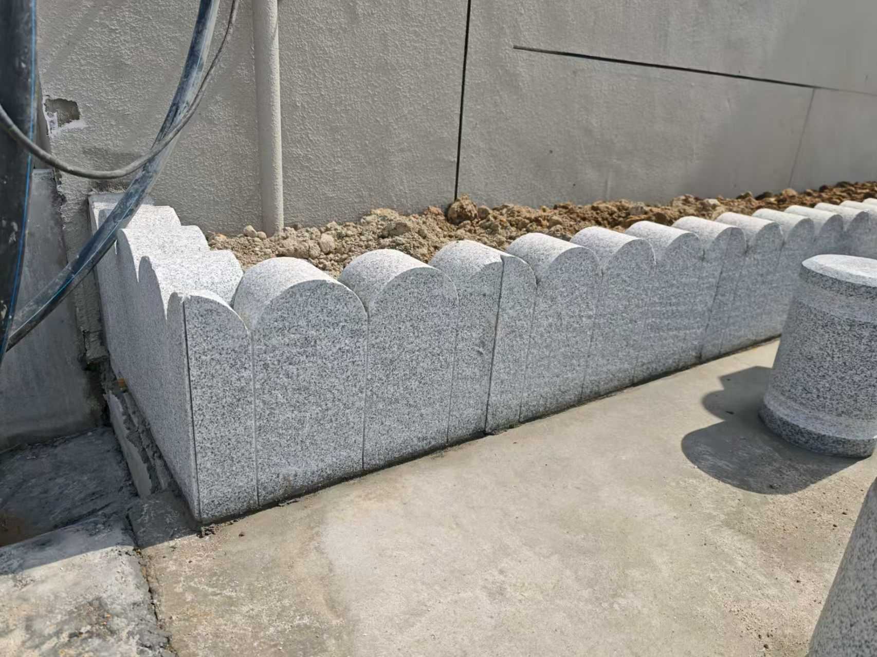 黄山芝麻白花边石  围边石