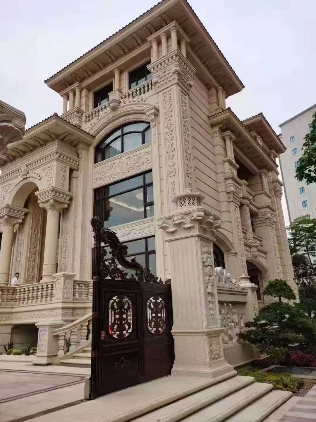 黄山黄金麻别墅外墙异形定制