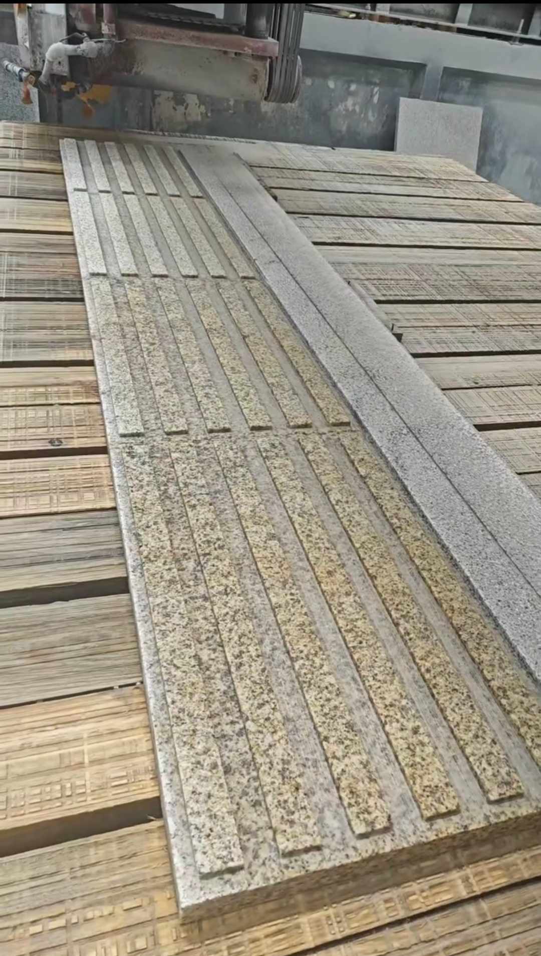 黄山黄金麻盲道石 盲条